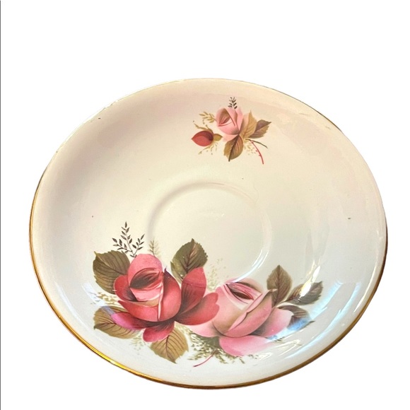 Vintage Royal Windsor Tea cup and saucer pink roses flower floral set bone china - Picture 5 of 8